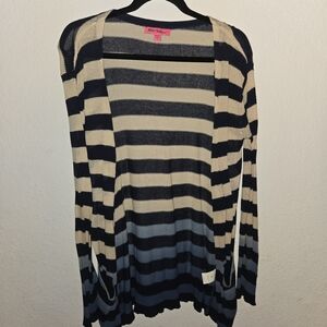 Betsey Johnson Navy and Cream Striped Sweater